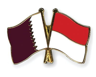 Fahnen Pins Katar Indonesien