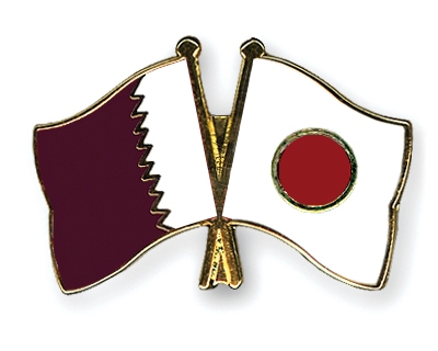 Fahnen Pins Katar Japan