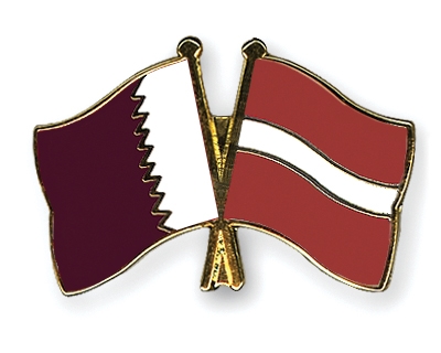 Fahnen Pins Katar Lettland