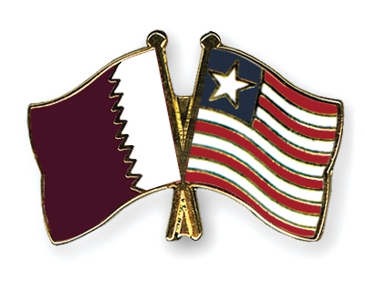 Fahnen Pins Katar Liberia