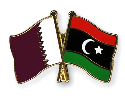 Fahnen Pins Katar Libyen