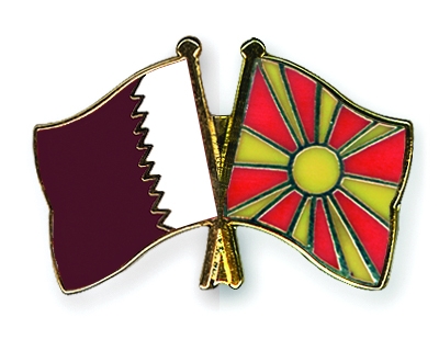 Fahnen Pins Katar Mazedonien