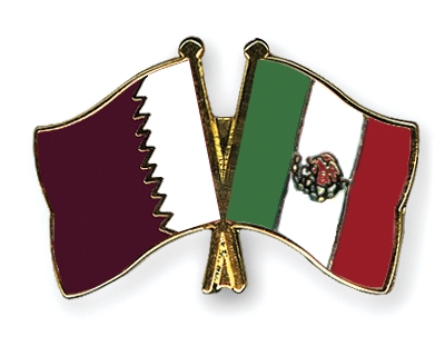 Fahnen Pins Katar Mexiko