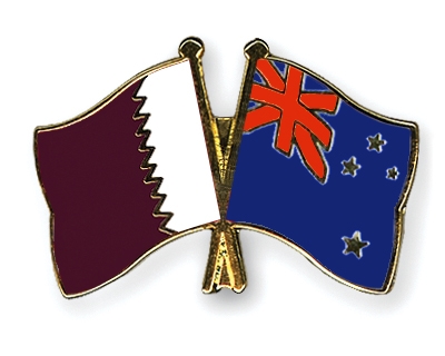 Fahnen Pins Katar Neuseeland