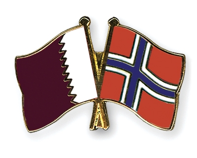 Fahnen Pins Katar Norwegen