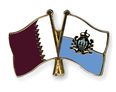 Fahnen Pins Katar San-Marino