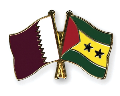 Fahnen Pins Katar Sao-Tome-und-Principe