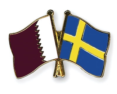 Fahnen Pins Katar Schweden