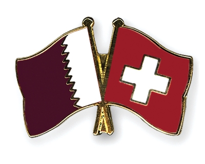 Fahnen Pins Katar Schweiz