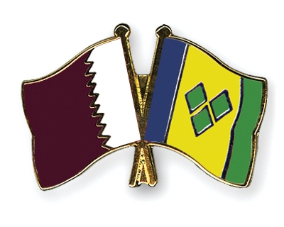 Fahnen Pins Katar St-Vincent-und-die-Grenadinen