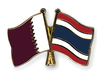 Fahnen Pins Katar Thailand