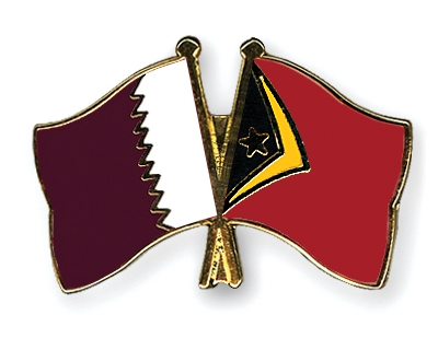 Fahnen Pins Katar Timor-Leste