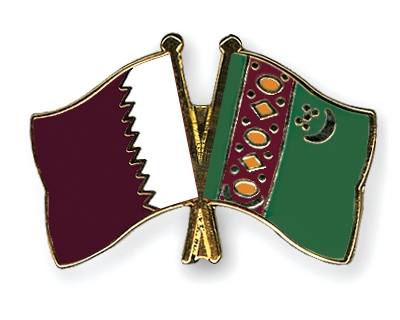 Fahnen Pins Katar Turkmenistan