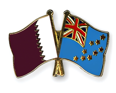 Fahnen Pins Katar Tuvalu