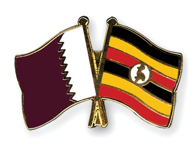 Fahnen Pins Katar Uganda