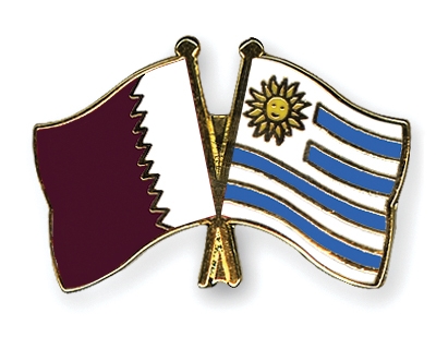 Fahnen Pins Katar Uruguay