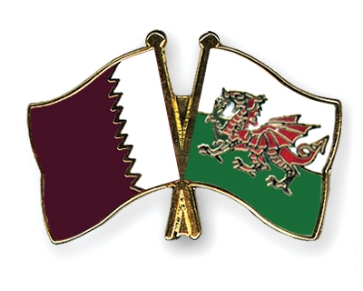 Fahnen Pins Katar Wales