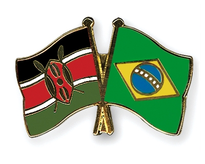 Fahnen Pins Kenia Brasilien