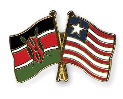 Fahnen Pins Kenia Liberia