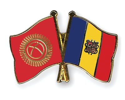 Fahnen Pins Kirgisistan Andorra