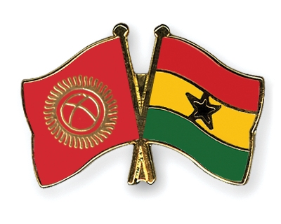 Fahnen Pins Kirgisistan Ghana