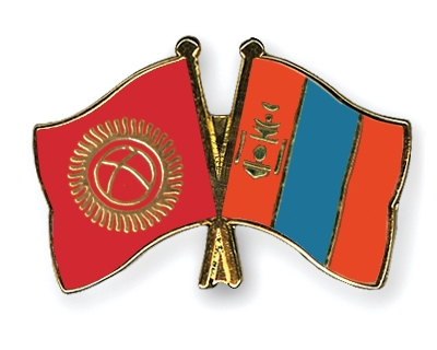 Fahnen Pins Kirgisistan Mongolei