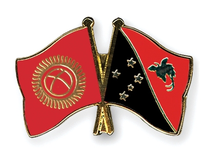 Fahnen Pins Kirgisistan Papua-Neuguinea