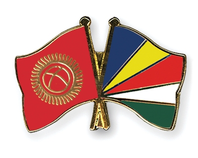 Fahnen Pins Kirgisistan Seychellen