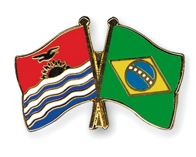 Fahnen Pins Kiribati Brasilien