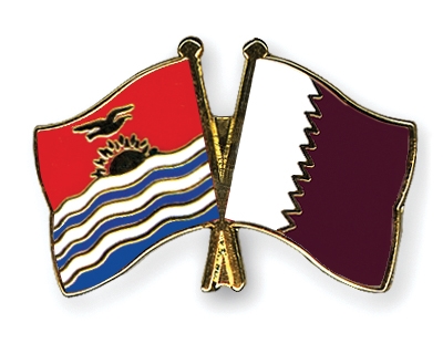 Fahnen Pins Kiribati Katar