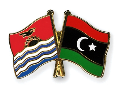 Fahnen Pins Kiribati Libyen