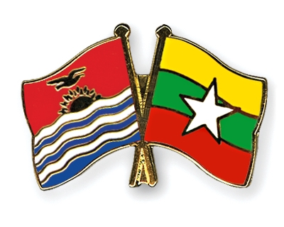 Fahnen Pins Kiribati Myanmar