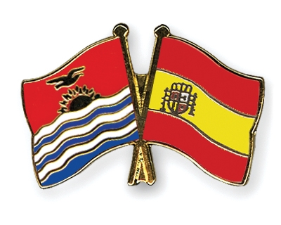 Fahnen Pins Kiribati Spanien