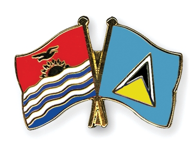 Fahnen Pins Kiribati St-Lucia