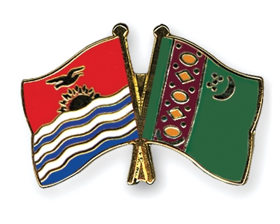 Fahnen Pins Kiribati Turkmenistan