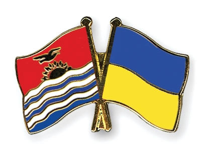 Fahnen Pins Kiribati Ukraine