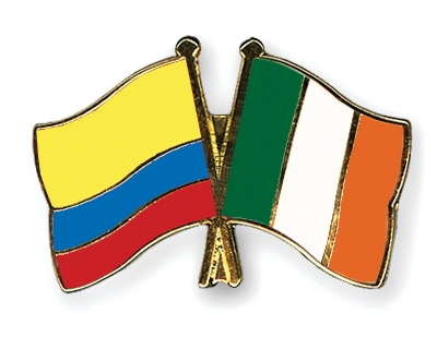 Fahnen Pins Kolumbien Irland