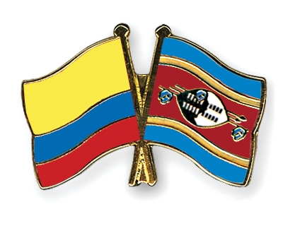 Fahnen Pins Kolumbien Swasiland