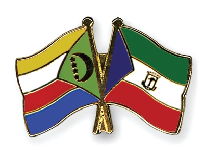 Fahnen Pins Komoren quatorialguinea