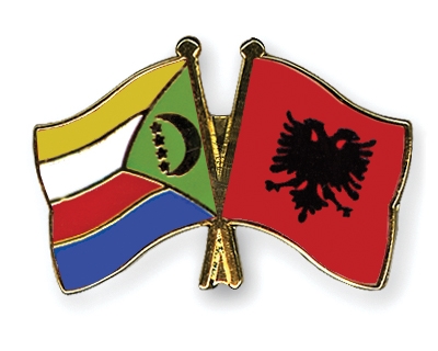 Fahnen Pins Komoren Albanien