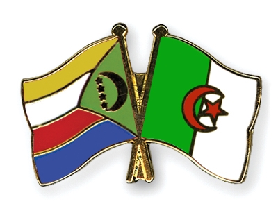 Fahnen Pins Komoren Algerien