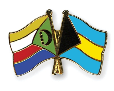 Fahnen Pins Komoren Bahamas