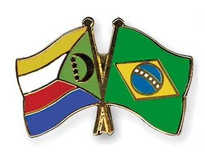 Fahnen Pins Komoren Brasilien
