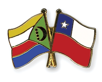 Fahnen Pins Komoren Chile