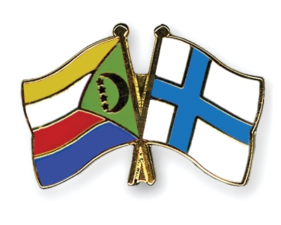 Fahnen Pins Komoren Finnland