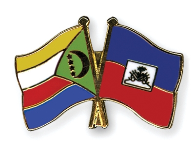 Fahnen Pins Komoren Haiti