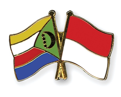 Fahnen Pins Komoren Indonesien