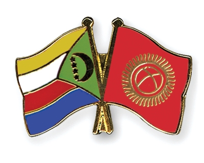 Fahnen Pins Komoren Kirgisistan