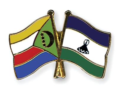 Fahnen Pins Komoren Lesotho