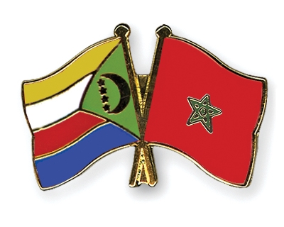 Fahnen Pins Komoren Marokko